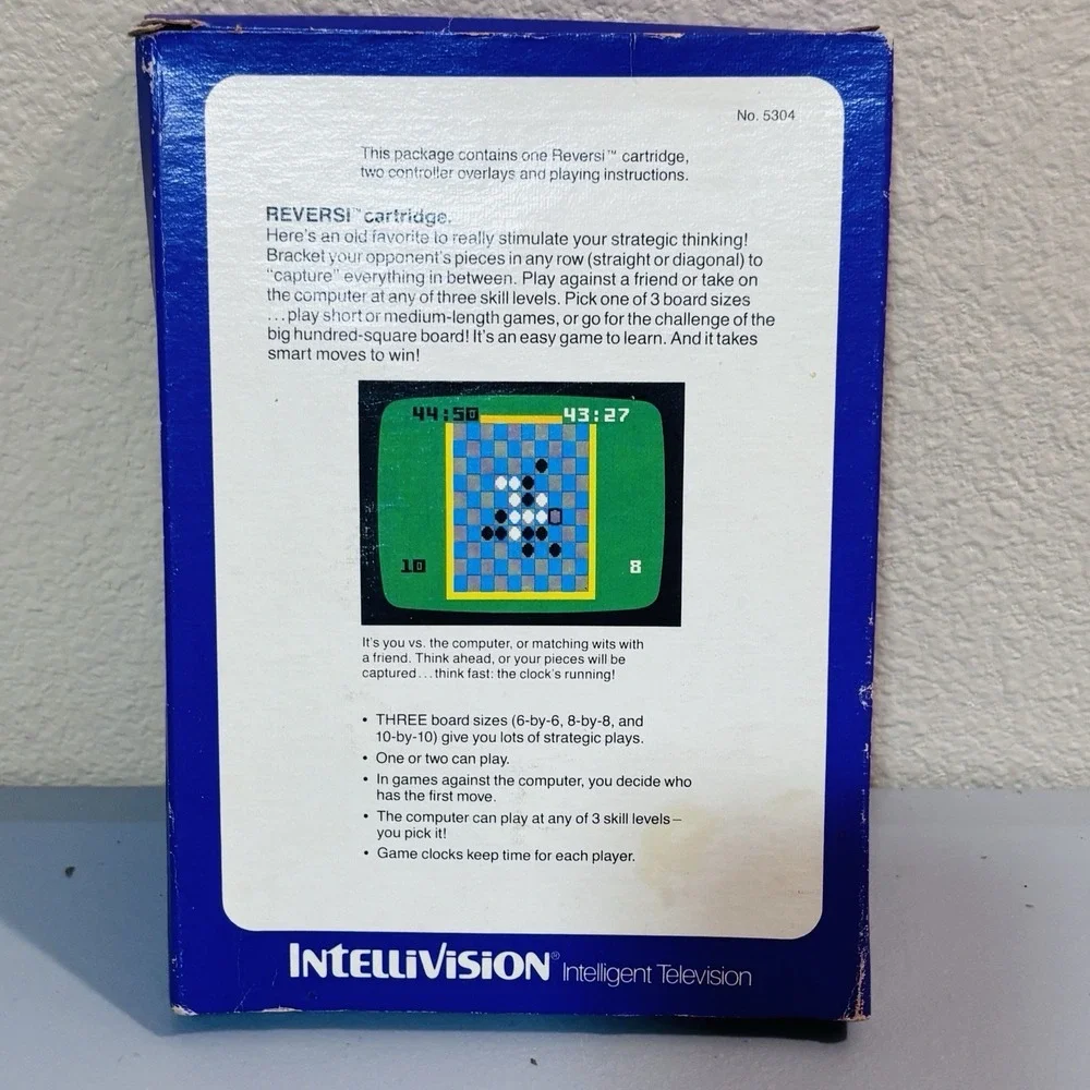 Mattel Intelivision 1981 Reverei Video Game System Cartridge Manual Box